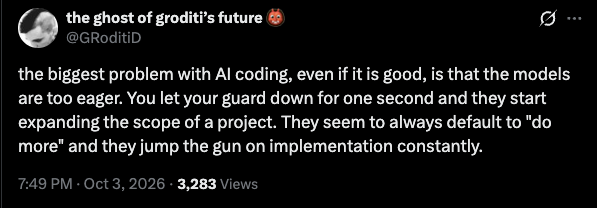 GRoditiD on AI coding models expanding scope